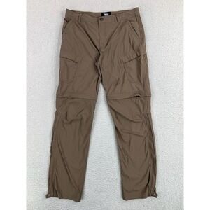 REI Co-op Pants Kids 14-16 Brown Convertible Hiking Zip Off Cargo Nylon Stretch